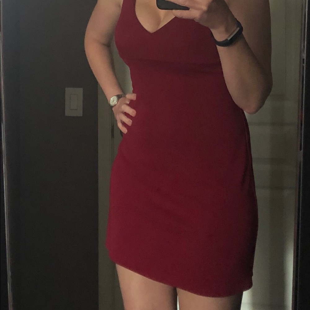 BCBG Vneck Cocktail Dress
